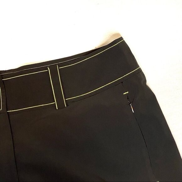 Antigua black with green trim golf shorts size 8 - Picture 3 of 14